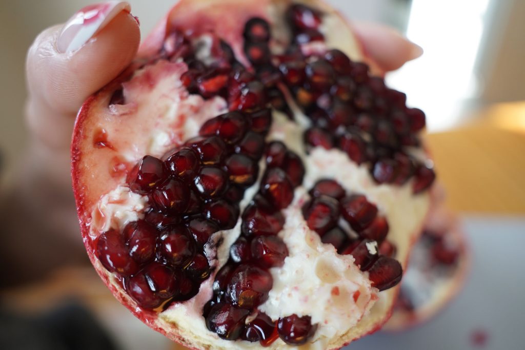 close-up of pomegranate